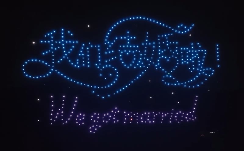 Wedding — drone light show from the SkyWorx and partners gallery